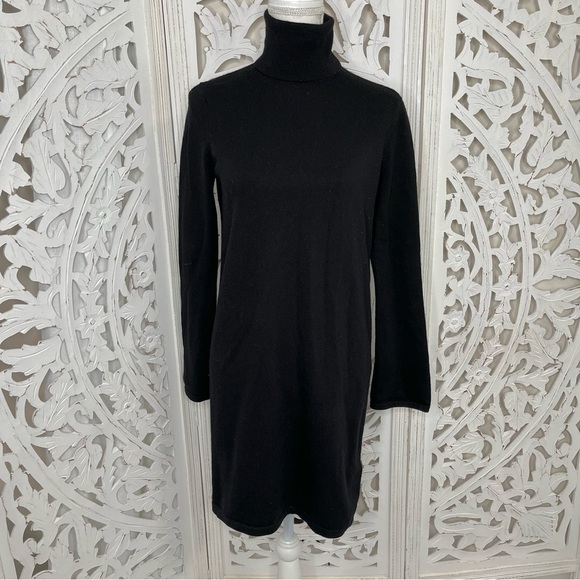 Polo Ralph Lauren Black Merino Wool Knit Dress - Picture 1 of 7